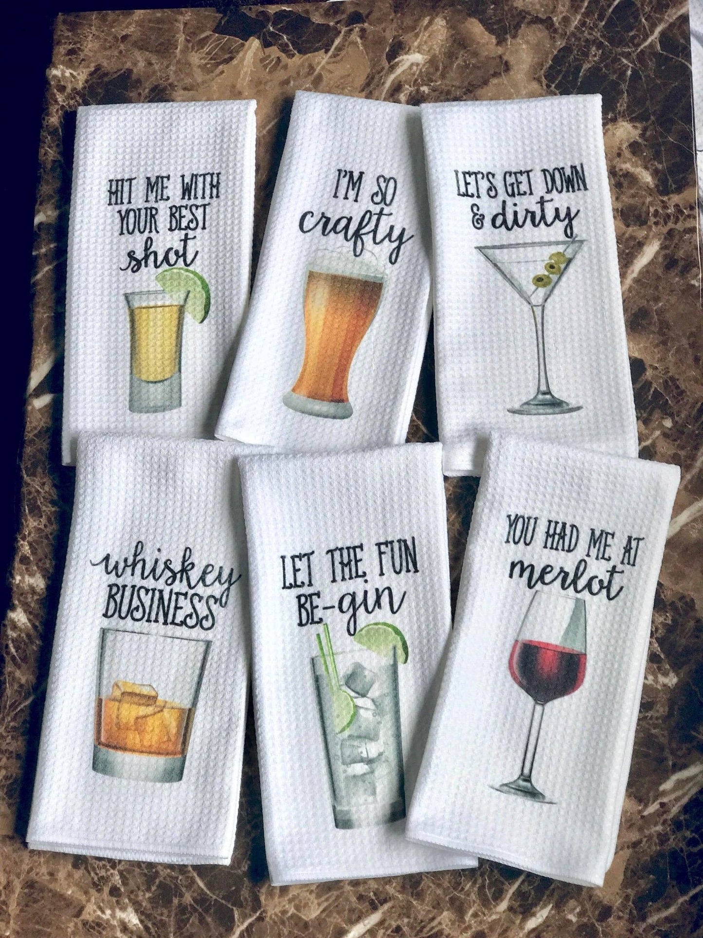 Alcohol Bar Towels: Hit Me W/ Best Shot