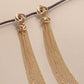 GOLD KNOT TASSEL DROP EARRINGS