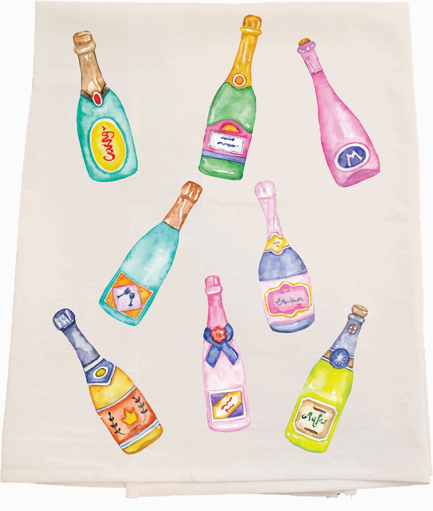 Champagne Art Tea Towel