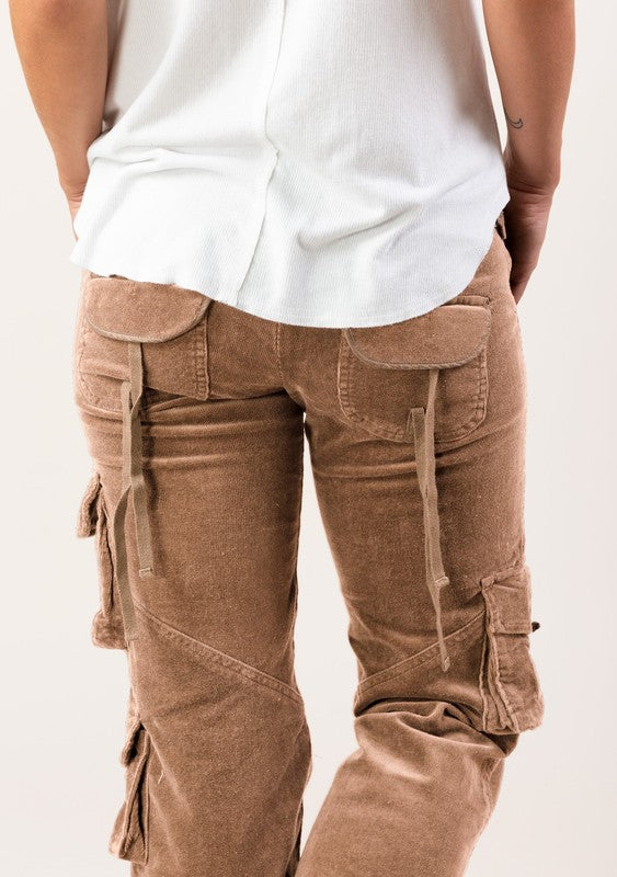 Boot cut Corduroy Pants Tan