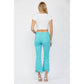 HIGH RISE CROP FLARE: LIGHT BLUE