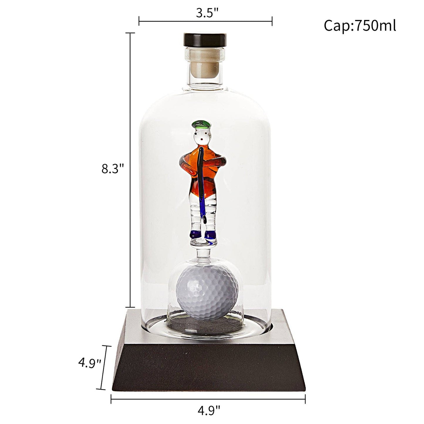 Golfer Decanter Whiskey Decanter