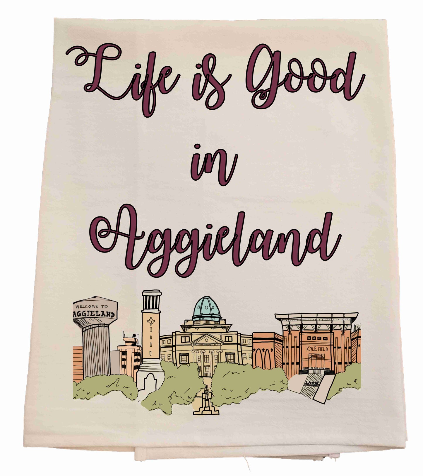 Aggieland Tea Towel