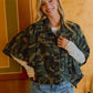 PREORDER WOMEN OVERSIZED CAPE SLEEVE DENIM TRUCKER JACKET: CAMOUFLAGE