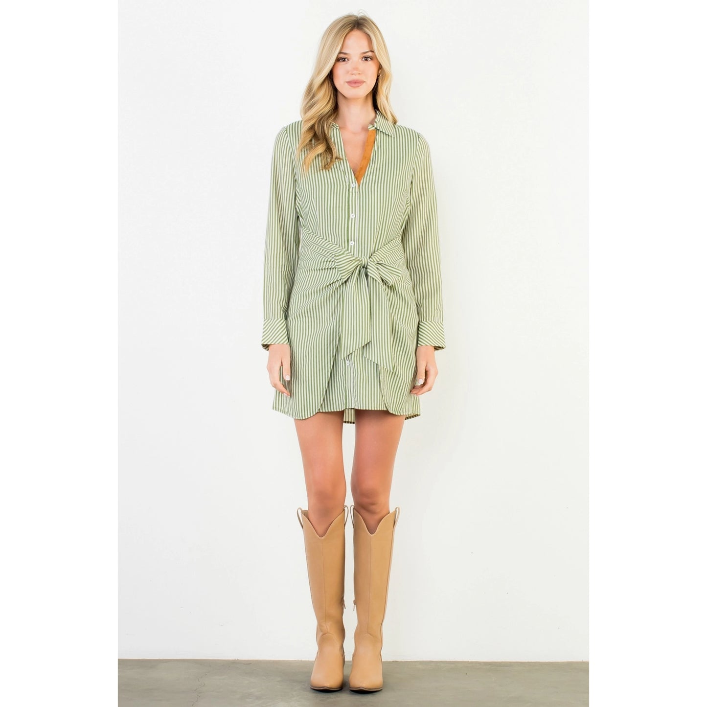 Long Sleeve Striped Dress