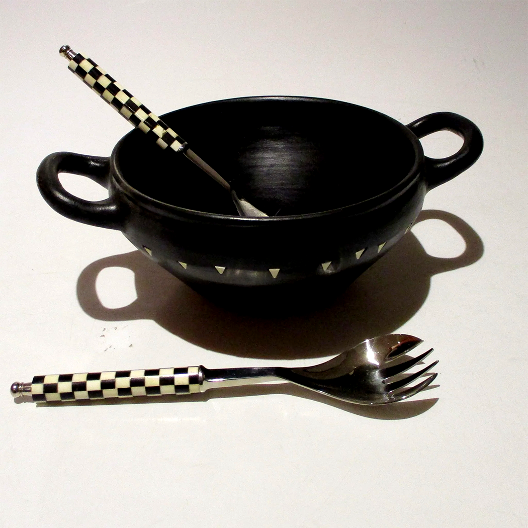 Chic Checker 2-Piece Salad Server Set