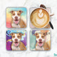 Pit bull Yellow Set of 4 Coasters