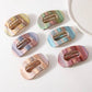 IRIDESCENT OVAL HAIR CLAW CLIP