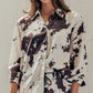 Cowhide Print Button-Down Shirt