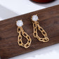 Crystal Stud Hoop and Drop Link Earrings | Gold