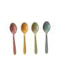 4 Enameled Stainless Steel Spoons