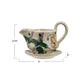 6 oz. Hand-Painted Creamer w/ Saucer, Set of 2 (Each One Will Vary)