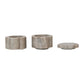 Marble Scalloped Stackable Pinch Pots with Lid, Set of 2