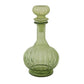 40 oz. Glass Ribbed Decanter with Stopper, Green