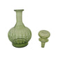 40 oz. Glass Ribbed Decanter with Stopper, Green