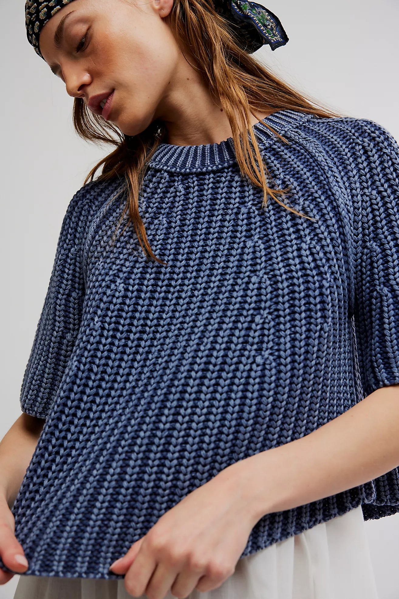 Free People Amy Sweater Tee Navy Academy