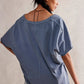 FREE PEOPLE  Blue Mirage Nina Tee