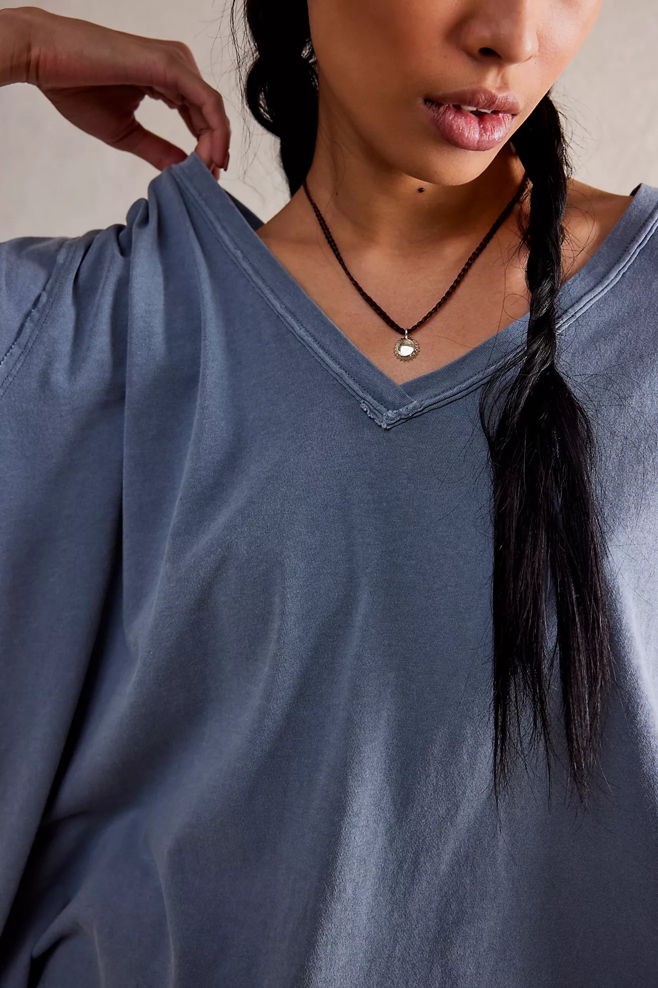 FREE PEOPLE  Blue Mirage Nina Tee