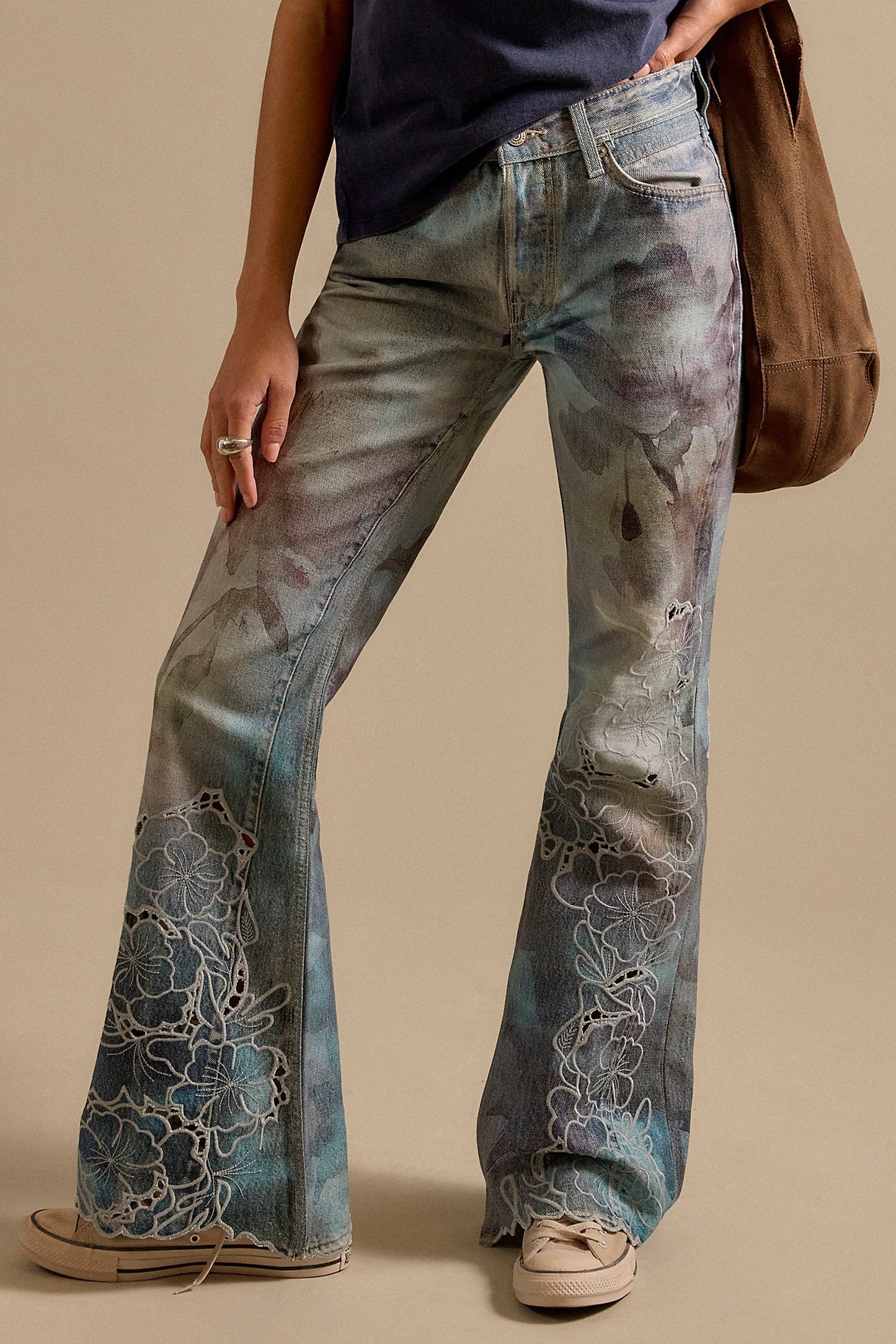 Free People WestCoast Illusions and Cutwork Jeans