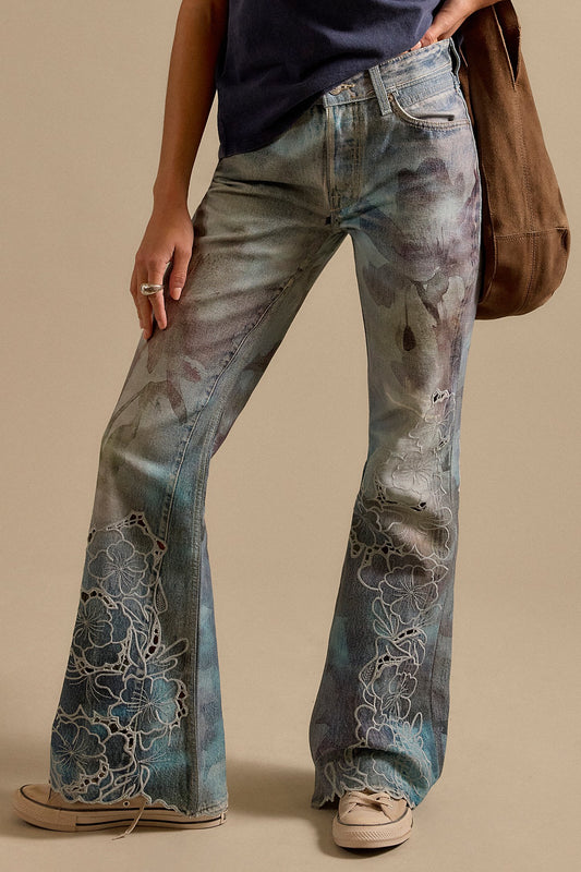 Free People WestCoast Illusions and Cutwork Jeans