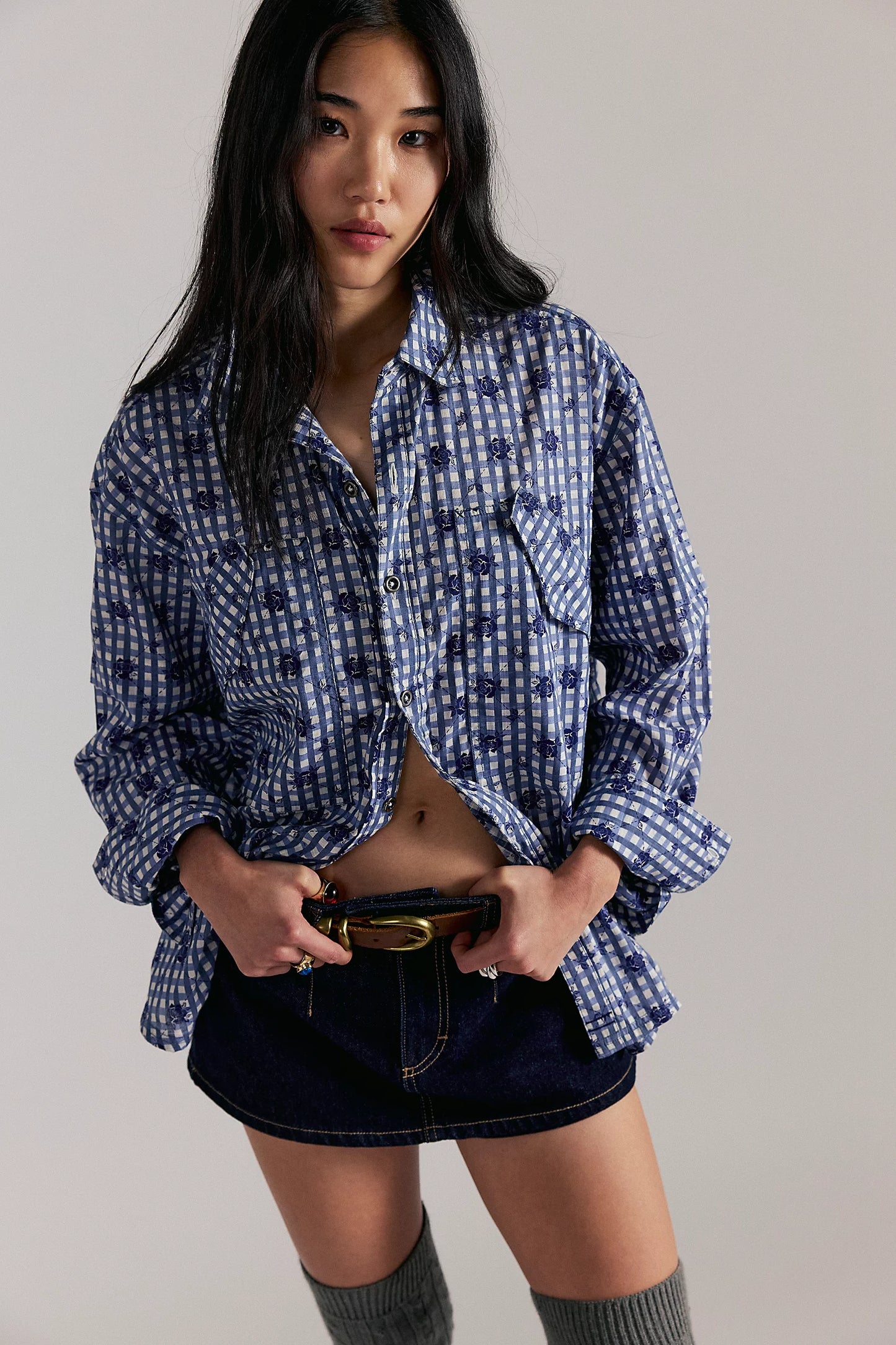 We The Free Camo Flower Shirt