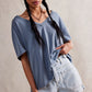 FREE PEOPLE  Blue Mirage Nina Tee