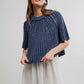 Free People Amy Sweater Tee Navy Academy