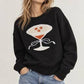 Martini Graphic Knit Sweater in Black