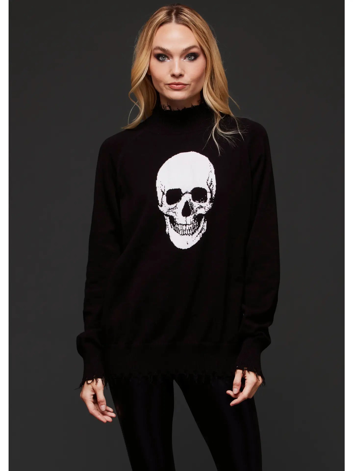 Skull Sweater Distressed