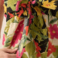 Two-Tone Floral Convertible Flyaway Halter Top