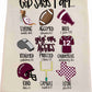 Aggie God Says Tea Towel