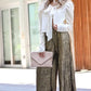 Silver Wide Leg Pants