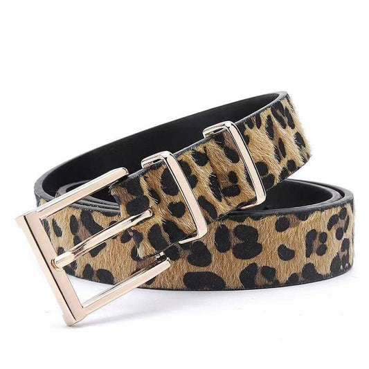 Leopard belt: Brown / One size