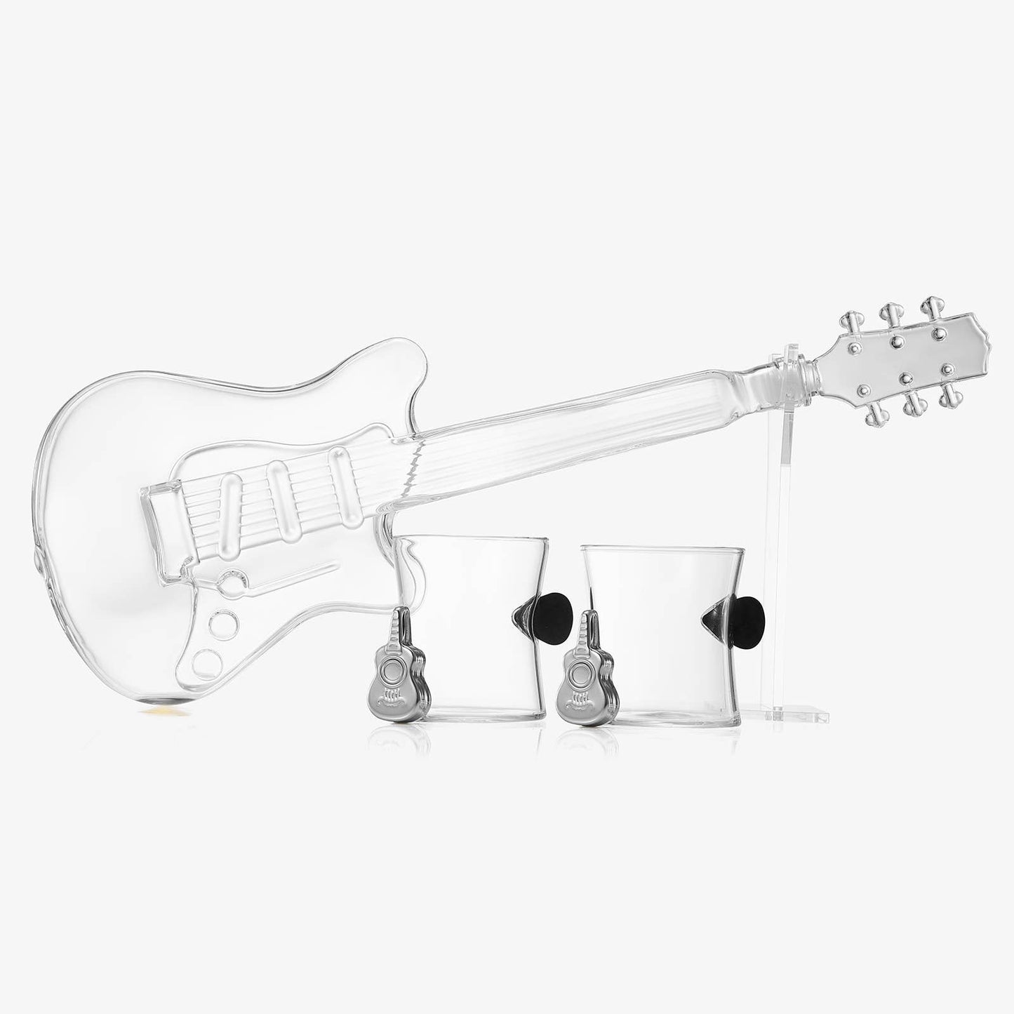 Electric Guitar Decanter & Whiskey Glasses