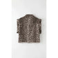 Animal Print Denim Vest