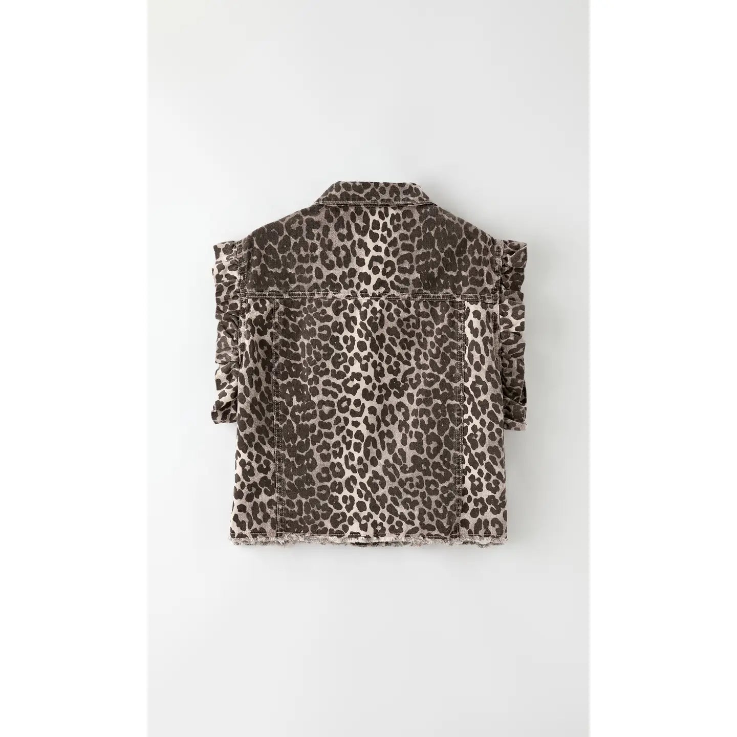 Animal Print Denim Vest