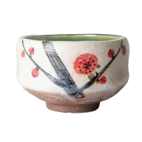 Ume Plum Blossoms Mini Matcha Bowl 8oz 3.75"D x 1.5"H