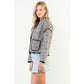 Leopard print puffer quilted jacket