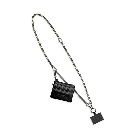 Hold The Phone Gun Metal Chain with Pouch