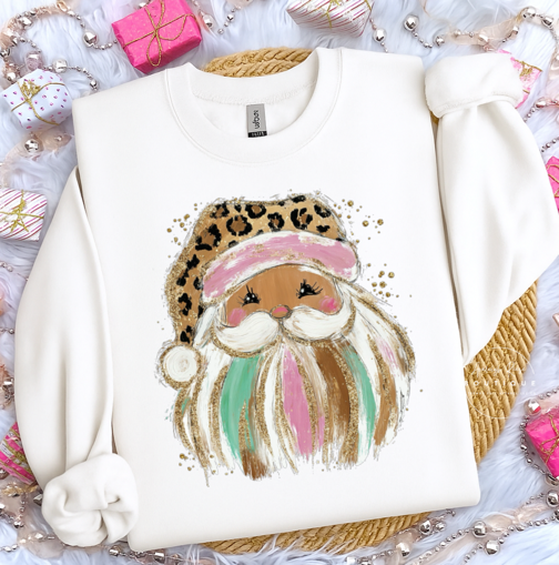 Preppy Brushstroke Santa T-Shirt| Preorder