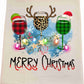 Merry Christmas Wine Tea Towel