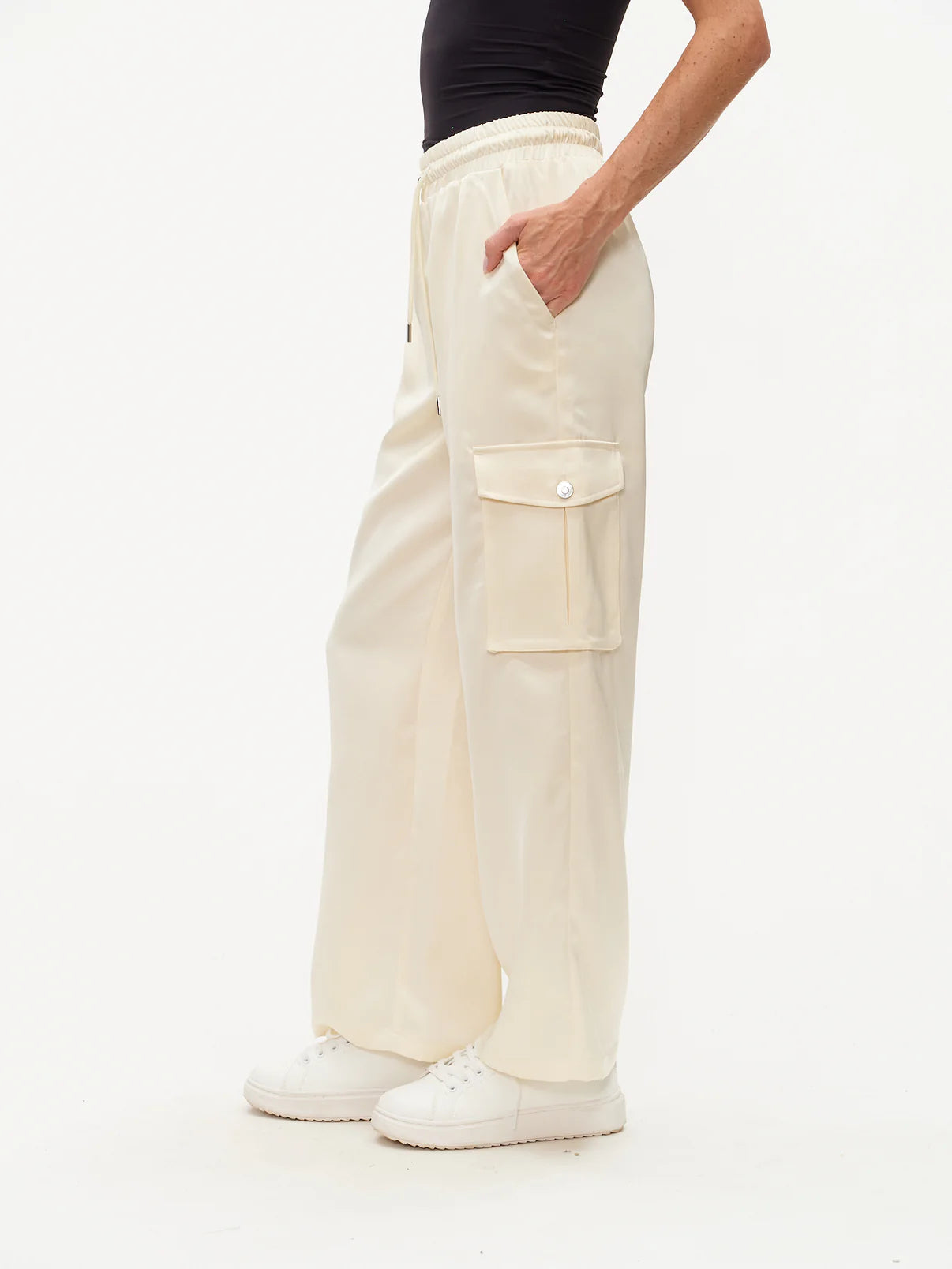 Elsa Satin Cargo Vanilla Cream by Six/Fifty