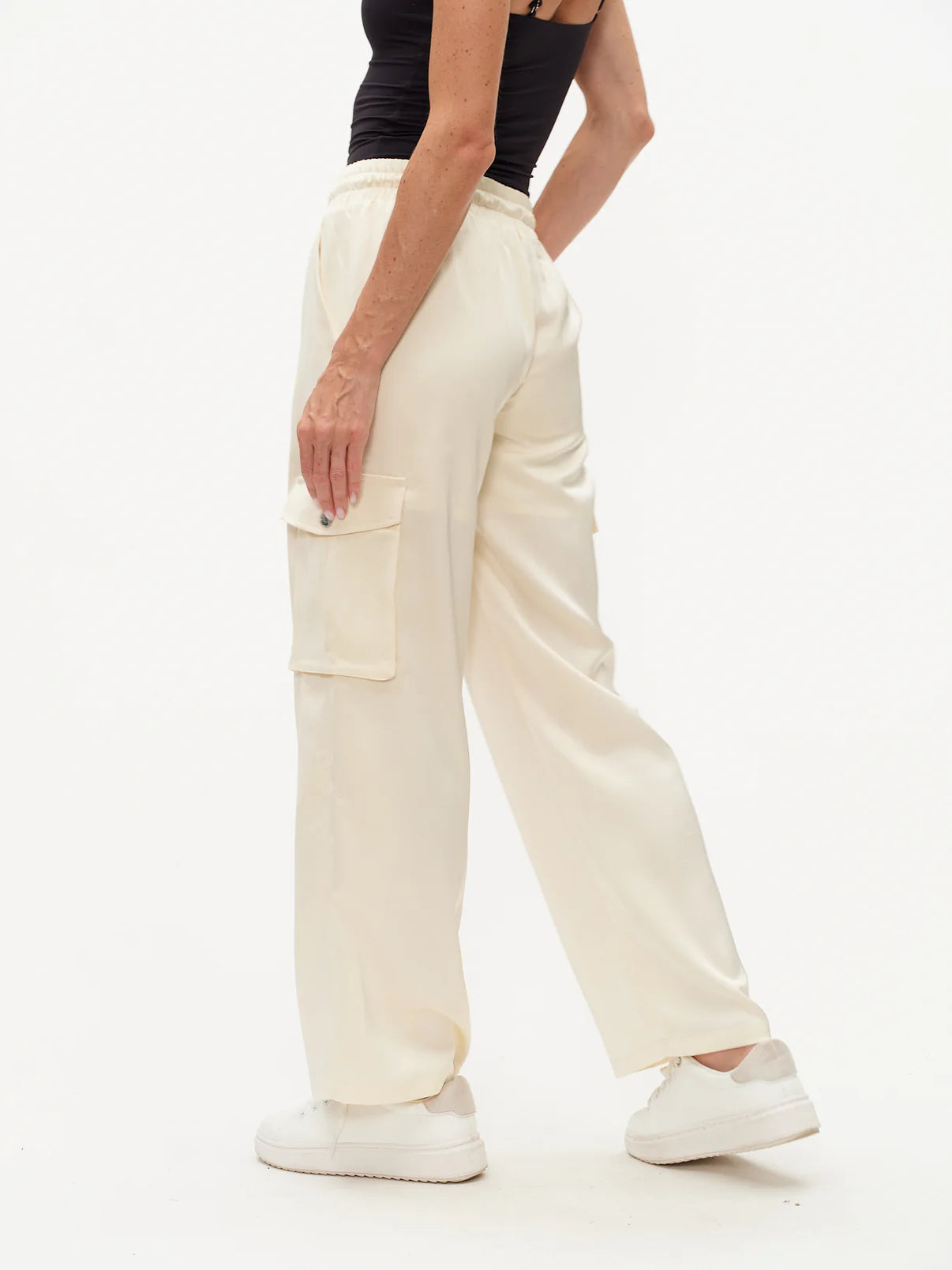 Elsa Satin Cargo Vanilla Cream by Six/Fifty