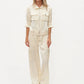 Elsa Satin Cargo Vanilla Cream by Six/Fifty