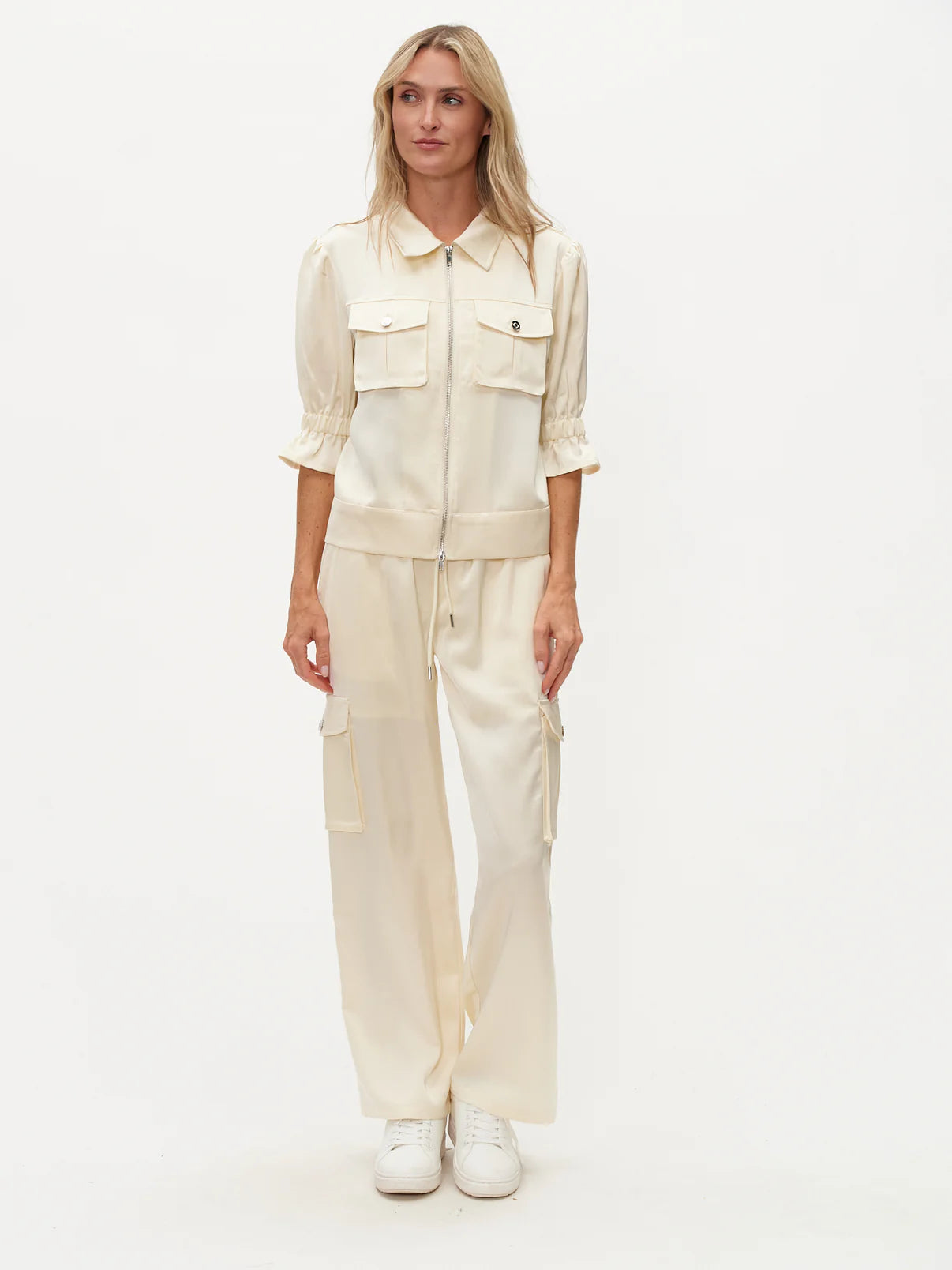 Elsa Satin Cargo Vanilla Cream by Six/Fifty