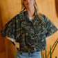 PREORDER WOMEN OVERSIZED CAPE SLEEVE DENIM TRUCKER JACKET: CAMOUFLAGE
