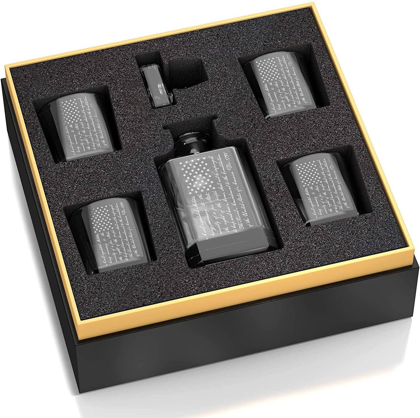 2nd Amendment Decanter Whiskey Glass Gift Set