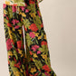 Floral-Print Wide-Leg Drawstring Pants