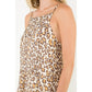 Strap Leopard Print Maxi Dress