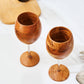 Dark Acacia Wooden Wine Glasses